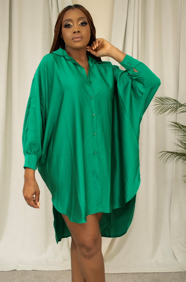 Emerald Sheba Oversized Shirt (emerald green)